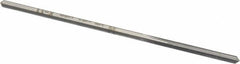 Made in USA - 0.114" High Speed Steel 4 Flute Chucking Reamer - Straight Flute, 0.1055" Straight Shank, 7/8" Flute Length, 3-1/2" OAL - Benchmark Tooling