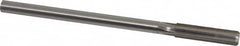 Made in USA - 0.436" High Speed Steel 6 Flute Chucking Reamer - Straight Flute, 0.373" Straight Shank, 1-3/4" Flute Length, 7" OAL - Benchmark Tooling