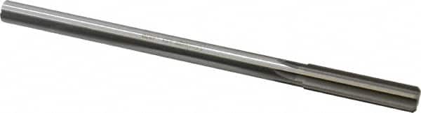 Made in USA - 0.487" High Speed Steel 6 Flute Chucking Reamer - Straight Flute, 0.4355" Straight Shank, 2" Flute Length, 8" OAL - Benchmark Tooling