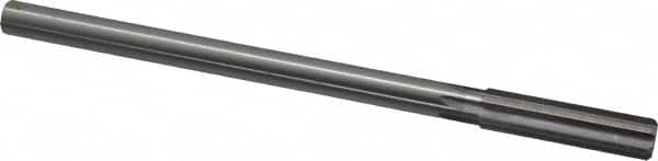 Made in USA - .504 Dia High Speed Steel 6 Flute Chucking Reamer - Straight Flute, 0.4355" Straight Shank, 2" Flute Length, 8" OAL - Benchmark Tooling