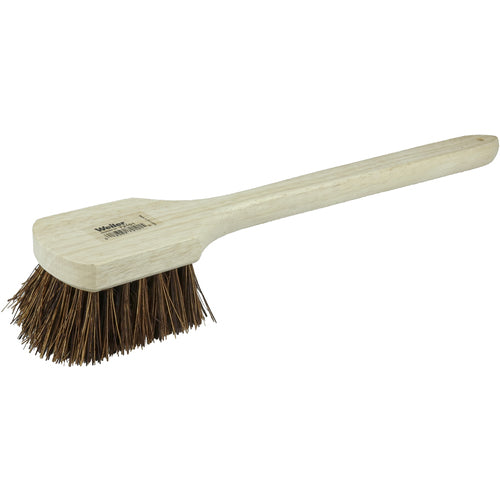 20″ Utility Scrub Brush, Palmyra Fill, Long Handle, Wood Block - Benchmark Tooling
