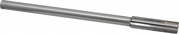 Made in USA - 9/16" Carbide-Tipped 6 Flute Chucking Reamer - Straight Flute, 7/16" Straight Shank, 2" Flute Length, 8" OAL - Benchmark Tooling