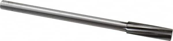Made in USA - 9/16" Carbide-Tipped 6 Flute Chucking Reamer - Spiral Flute, 7/16" Straight Shank, 2" Flute Length, 8" OAL - Benchmark Tooling