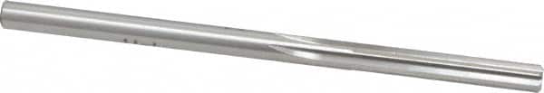 Made in USA - #9 High Speed Steel 6 Flute Chucking Reamer - Straight Flute, 0.196" Straight Shank, 1-1/4" Flute Length, 3-5/8" OAL - Benchmark Tooling
