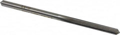 Made in USA - #20 High Speed Steel 6 Flute Chucking Reamer - Straight Flute, 0.161" Straight Shank, 1-1/8" Flute Length, 3-1/4" OAL - Benchmark Tooling