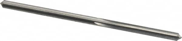 Made in USA - 1/8" High Speed Steel 4 Flute Chucking Reamer - Straight Flute, 1/8" Straight Shank, 7/8" Flute Length, 2-3/4" OAL - Benchmark Tooling