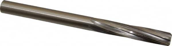 Made in USA - 0.4365" High Speed Steel 6 Flute Chucking Reamer - Spiral Flute, 0.4365" Straight Shank, 1-3/4" Flute Length, 5-1/2" OAL - Benchmark Tooling