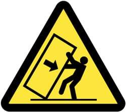 NMC - ISO Label - Black & Yellow, 2" Long x 2" High, Sign Muscle Finish - Benchmark Tooling