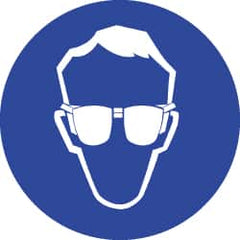 NMC - ISO Label - White & Blue, 4" Long x 4" High, Sign Muscle Finish - Benchmark Tooling