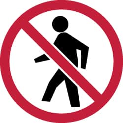 NMC - ISO Label - Black, Red & White, 4" Long x 4" High, Sign Muscle Finish - Benchmark Tooling