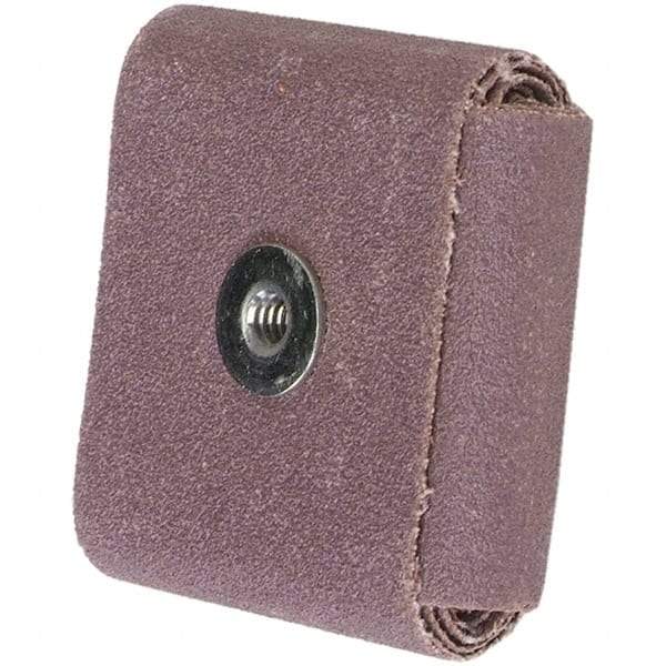 Merit Abrasives - 80 Grit, Medium Grade, Aluminum Oxide Square Pad - 2" Long x 2" Wide x 3/4" Thick - Benchmark Tooling