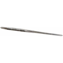 Made in USA - #6/0 Pin, 0.0806" Diam, 0.0611" Small End, 3/32" Diam Straight Shank, 15/16" Flute, Taper Pin Reamer - Benchmark Tooling