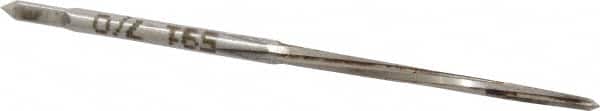 Made in USA - #7/0 Pin, 0.0666" Diam, 0.0497" Small End, 5/64" Diam Straight Shank, 13/16" Flute, Taper Pin Reamer - Benchmark Tooling