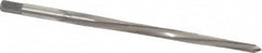 Made in USA - #4/0 Pin, 0.1142" Diam, 0.0869" Small End, 1/8" Diam Straight Shank, 1-5/16" Flute, Taper Pin Reamer - Benchmark Tooling
