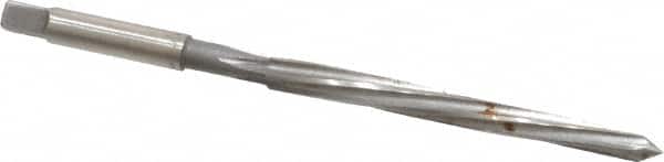 Made in USA - #3/0 Pin, 0.1302" Diam, 0.1029" Small End, 9/64" Diam Straight Shank, 1-5/16" Flute, Taper Pin Reamer - Benchmark Tooling