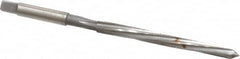 Made in USA - #3/0 Pin, 0.1302" Diam, 0.1029" Small End, 9/64" Diam Straight Shank, 1-5/16" Flute, Taper Pin Reamer - Benchmark Tooling