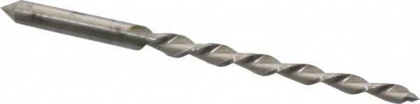 Made in USA - #3/0 Pin, 0.1302" Diam, 0.1029" Small End, 9/64" Diam Straight Shank, 1-5/16" Flute, Taper Pin Reamer - Benchmark Tooling