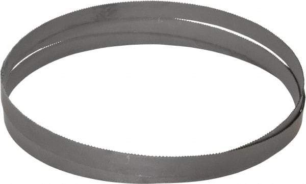 Starrett - 14 to 18 TPI, 5' 4-1/2" Long x 1/2" Wide x 0.025" Thick, Welded Band Saw Blade - Bi-Metal, Toothed Edge, Raker Tooth Set, Contour Cutting - Benchmark Tooling