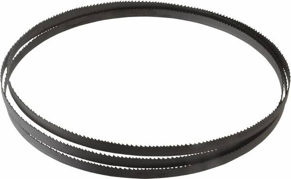 Starrett - 8 to 12 TPI, 6' 8" Long x 3/8" Wide x 0.025" Thick, Welded Band Saw Blade - Bi-Metal, Toothed Edge, Raker Tooth Set, Contour Cutting - Benchmark Tooling