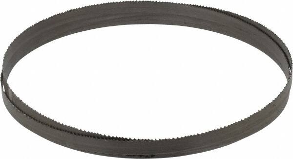 Starrett - 8 to 12 TPI, 7' 5" Long x 1/2" Wide x 0.035" Thick, Welded Band Saw Blade - Bi-Metal, Toothed Edge, Raker Tooth Set, Contour Cutting - Benchmark Tooling