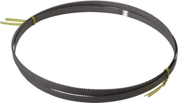 Starrett - 10 TPI, 7' 9" Long x 1/2" Wide x 0.035" Thick, Welded Band Saw Blade - Bi-Metal, Toothed Edge, Raker Tooth Set, Contour Cutting - Benchmark Tooling