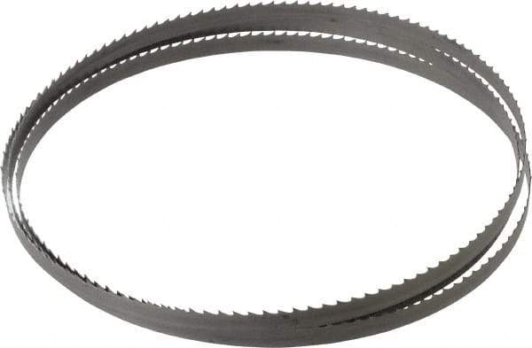 Starrett - 4 TPI, 7' 9-1/2" Long x 1/2" Wide x 0.025" Thick, Welded Band Saw Blade - Bi-Metal, Toothed Edge, Raker Tooth Set, Contour Cutting - Benchmark Tooling
