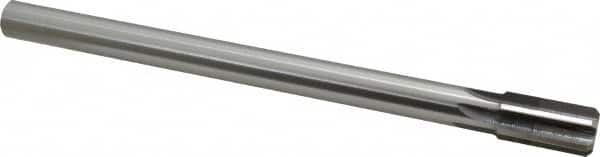 Made in USA - 3/4" Diam, 5/8" Max Diam Straight Shank, 1-3/8" Flute Length, Machine Expansion Reamer - Straight Flute, 9-1/2" OAL, Right Hand Cut, 6 Flutes, High Speed Steel, Bright Finish - Benchmark Tooling