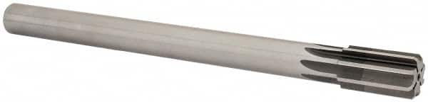 Made in USA - 7/8" Diam, 3/4" Max Diam Straight Shank, 1-1/2" Flute Length, Machine Expansion Reamer - Straight Flute, 10" OAL, Right Hand Cut, 8 Flutes, High Speed Steel, Bright Finish - Benchmark Tooling