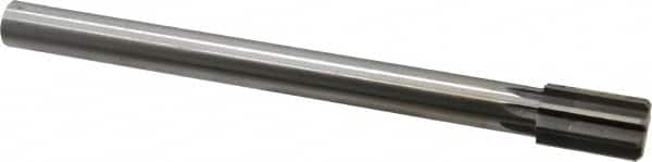 Made in USA - 15/16" Diam, 3/4" Max Diam Straight Shank, 1-1/2" Flute Length, Machine Expansion Reamer - Straight Flute, 10" OAL, Right Hand Cut, 8 Flutes, High Speed Steel, Bright Finish - Benchmark Tooling