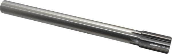 Made in USA - 1" Diam, 7/8" Max Diam Straight Shank, 1-5/8" Flute Length, Machine Expansion Reamer - Straight Flute, 10-1/2" OAL, Right Hand Cut, 8 Flutes, High Speed Steel, Bright Finish - Benchmark Tooling