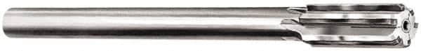 Made in USA - 1-7/16" Diam, 1-1/4" Max Diam Straight Shank, 2" Flute Length, Machine Expansion Reamer - Straight Flute, 12" OAL, Right Hand Cut, 8 Flutes, Carbide-Tipped, Bright Finish - Benchmark Tooling