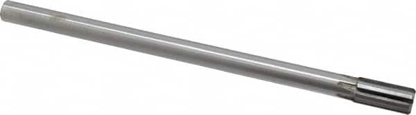 Made in USA - 1/2" Diam, 7/16" Max Diam Straight Shank, 1" Flute Length, Machine Expansion Reamer - Straight Flute, 8" OAL, Right Hand Cut, 6 Flutes, Carbide-Tipped, Bright Finish - Benchmark Tooling