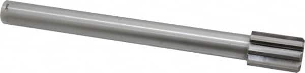 Made in USA - 1-3/8" Diam, 1" Max Diam Straight Shank, 2" Flute Length, Machine Expansion Reamer - Straight Flute, 12" OAL, Right Hand Cut, 8 Flutes, Carbide-Tipped, Bright Finish - Benchmark Tooling