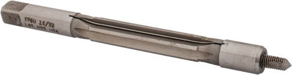 Made in USA - 15/32" Reamer Diam, 0.4640" Diam Straight Shank, 1-13/16" Flute Length, Hand Expansion Reamer - Benchmark Tooling