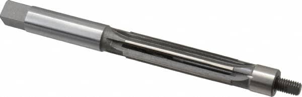 Made in USA - 5/8" Reamer Diam, 0.6200" Diam Straight Shank, 2-1/2" Flute Length, Hand Expansion Reamer - Straight Flute, 6-1/2" OAL, Right Hand Cut, 6 Flutes, High Speed Steel - Benchmark Tooling