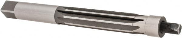 Made in USA - 21/32" Reamer Diam, 0.6200" Diam Straight Shank, 2-1/2" Flute Length, Hand Expansion Reamer - Straight Flute, 6-1/2" OAL, Right Hand Cut, High Speed Steel - Benchmark Tooling