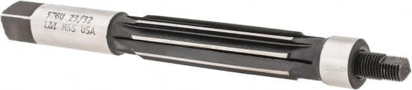 Made in USA - 23/32" Reamer Diam, 0.6825" Diam Straight Shank, 2-1/2" Flute Length, Hand Expansion Reamer - Benchmark Tooling