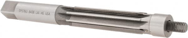 Made in USA - 27/32" Reamer Diam, 0.8075" Diam Straight Shank, 3-1/16" Flute Length, Hand Expansion Reamer - Straight Flute, 7-9/16" OAL, Right Hand Cut, High Speed Steel - Benchmark Tooling