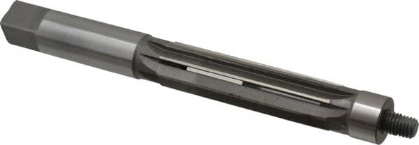 Made in USA - 1" Reamer Diam, 0.9950" Diam Straight Shank, 3-3/4" Flute Length, Hand Expansion Reamer - Straight Flute, 8-7/8" OAL, Right Hand Cut, 8 Flutes, High Speed Steel - Benchmark Tooling