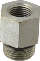Parker - 7/8-14 Male Thread x 3/8 Female Thread, Zinc Plated Steel Industrial Pipe Adapter - Male Straight Thread O-Ring x Female NPTF, 5,000 psi - Benchmark Tooling