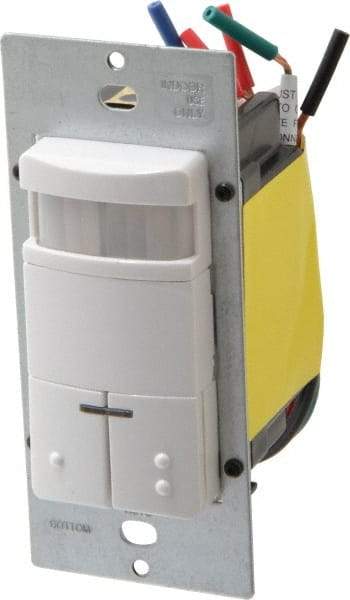 Leviton - 2,100 Square Ft. Coverage, Infrared Occupancy Sensor Wall Switch - 1,800 at 120 V Incandescent, 1,200 at 120 V and 2,700 at 277 V Fluorescent, 120 to 277 VAC, White - Benchmark Tooling