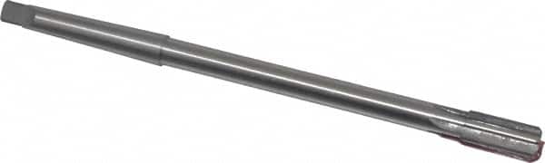 Made in USA - 1/2" Diam, 7/16" Max Diam 1MT Morse Taper Shank, 1" Flute Length, Machine Expansion Reamer - Straight Flute, 8" OAL, Right Hand Cut, 6 Flutes, High Speed Steel, Bright Finish - Benchmark Tooling