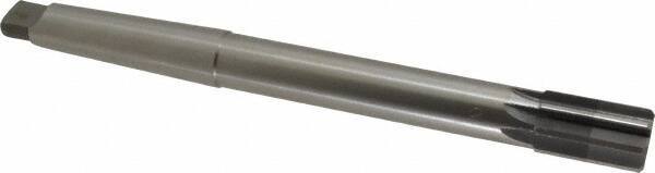 Made in USA - 1" Diam, 7/8" Max Diam 3MT Morse Taper Shank, 1-5/8" Flute Length, Machine Expansion Reamer - Straight Flute, 10-1/2" OAL, Right Hand Cut, 8 Flutes, High Speed Steel, Bright Finish - Benchmark Tooling