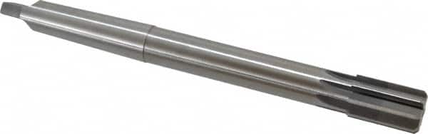 Made in USA - 1-1/32" Diam, 7/8" Max Diam 3MT Morse Taper Shank, 1-5/8" Flute Length, Machine Expansion Reamer - Straight Flute, 10-1/2" OAL, Right Hand Cut, 8 Flutes, High Speed Steel, Bright Finish - Benchmark Tooling