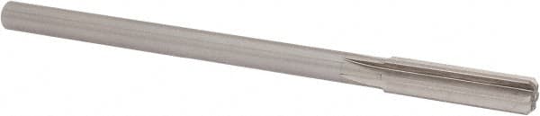 Made in USA - 0.4365" Cobalt 6 Flute Chucking Reamer - Straight Flute, 0.373" Straight Shank, 1-3/4" Flute Length, 7" OAL - Benchmark Tooling