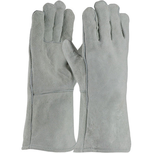 73-888LHO Welders / Foundry Gloves - Welding Glove - Shoulder Grade - Cotton Lining - Gry. - Left Hand Only - Exact Industrial Supply