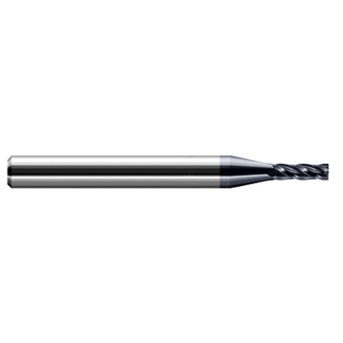 Miniature End Mills - Stub & Standard - 0.1100″ Cutter Diameter × 0.1650″ Length of Cut Carbide Square End Mill, 4 Flutes, AlTiN Coated - Exact Industrial Supply