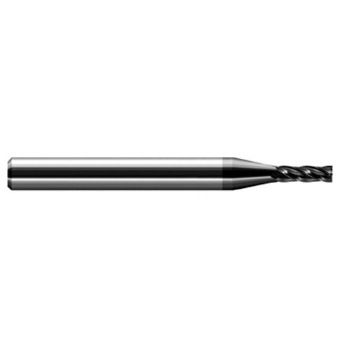 Miniature End Mills - Stub & Standard - 0.0200″ Cutter Diameter × 0.0300″ Length of Cut Carbide Square End Mill, 4 Flutes, Amorphous Diamond Coated