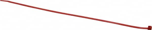 Made in USA - 14-1/4" Long Red Nylon Standard Cable Tie - 50 Lb Tensile Strength, 1.32mm Thick, 4" Max Bundle Diam - Benchmark Tooling