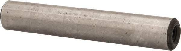 Jergens - 3/8" Diam x 2-1/4" Pin Length Alloy Steel Pull Out Dowel Pin - C 47-58 & C 60-64 (Surface) Hardness, 1 Beveled & 1 Threaded End - Benchmark Tooling